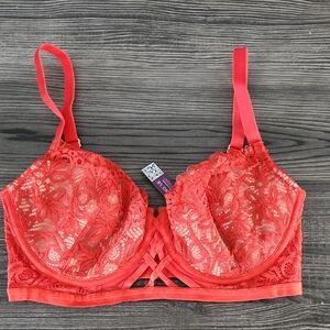 Adore Me Diara Lace Red Bra